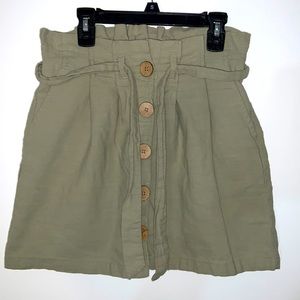Boho button front skirt